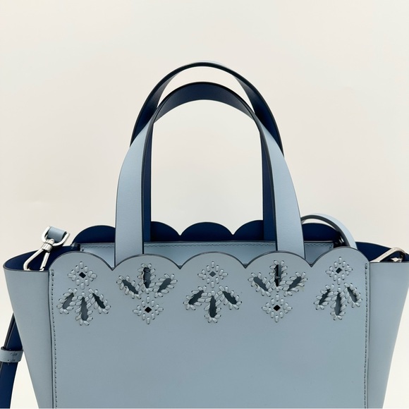 Kate Spade: Lt. Blue Magnolia Street Eyelet Satchel - Picture 5 of 15